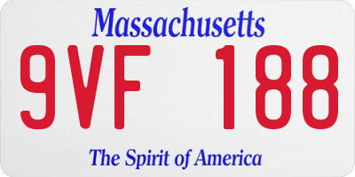 MA license plate 9VF188