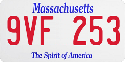 MA license plate 9VF253