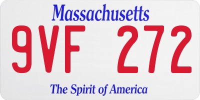 MA license plate 9VF272