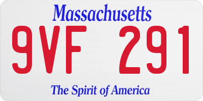 MA license plate 9VF291