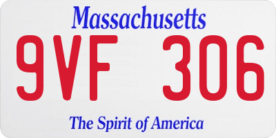 MA license plate 9VF306