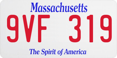 MA license plate 9VF319