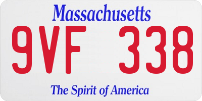 MA license plate 9VF338
