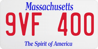 MA license plate 9VF400