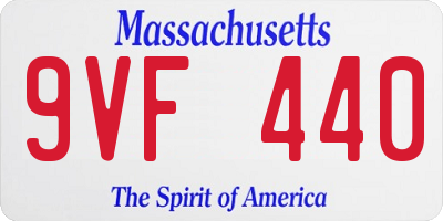 MA license plate 9VF440
