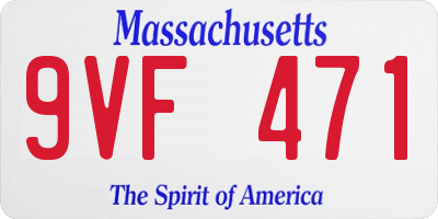 MA license plate 9VF471