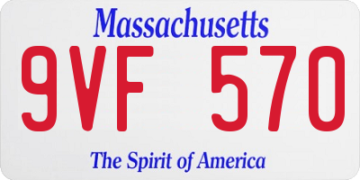 MA license plate 9VF570