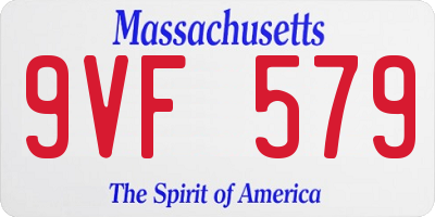 MA license plate 9VF579