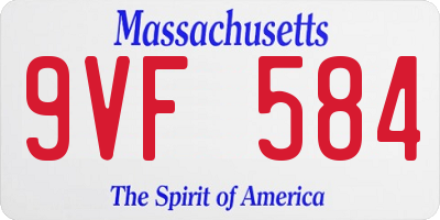 MA license plate 9VF584