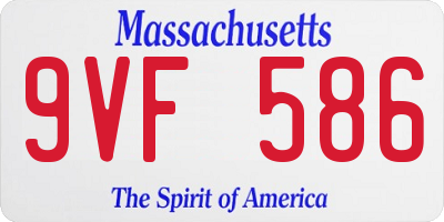 MA license plate 9VF586