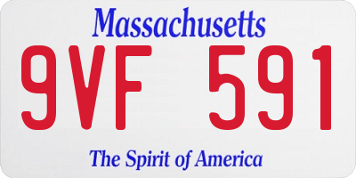 MA license plate 9VF591
