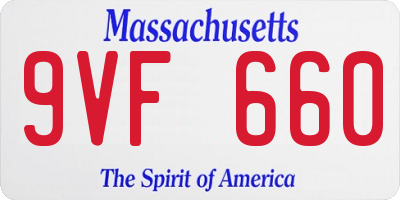 MA license plate 9VF660
