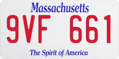 MA license plate 9VF661