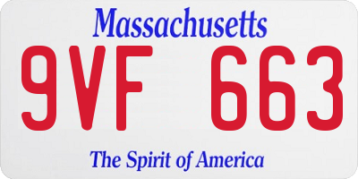 MA license plate 9VF663