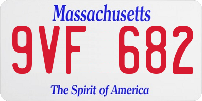 MA license plate 9VF682