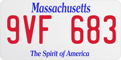 MA license plate 9VF683
