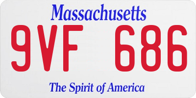 MA license plate 9VF686