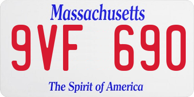 MA license plate 9VF690