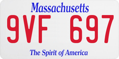 MA license plate 9VF697