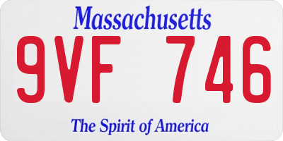MA license plate 9VF746