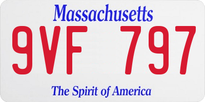 MA license plate 9VF797