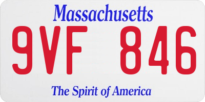 MA license plate 9VF846