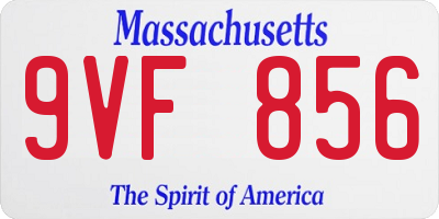 MA license plate 9VF856