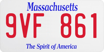 MA license plate 9VF861