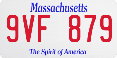 MA license plate 9VF879