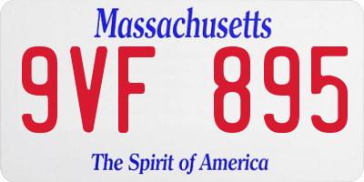 MA license plate 9VF895
