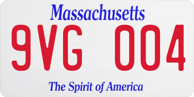 MA license plate 9VG004