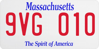 MA license plate 9VG010