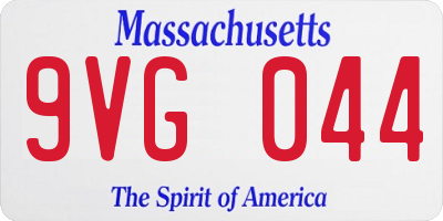 MA license plate 9VG044