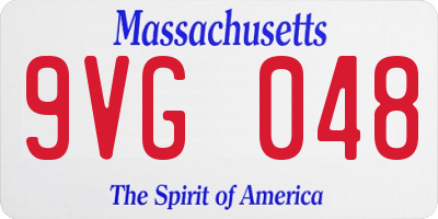 MA license plate 9VG048