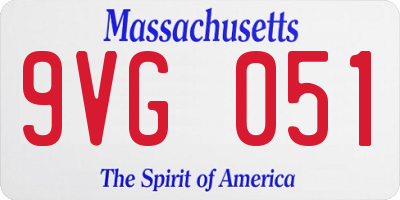 MA license plate 9VG051