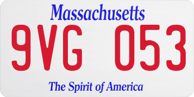 MA license plate 9VG053