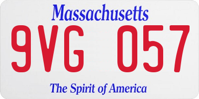 MA license plate 9VG057