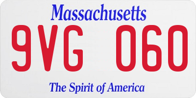 MA license plate 9VG060