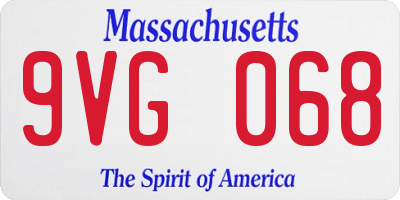 MA license plate 9VG068