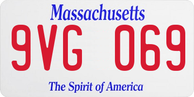 MA license plate 9VG069