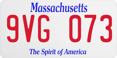 MA license plate 9VG073