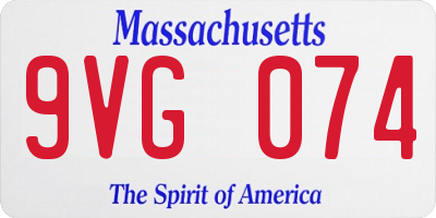 MA license plate 9VG074