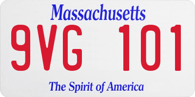 MA license plate 9VG101