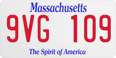 MA license plate 9VG109