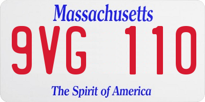 MA license plate 9VG110