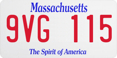 MA license plate 9VG115