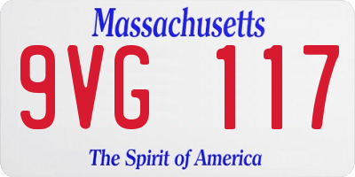 MA license plate 9VG117
