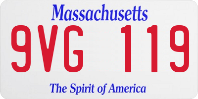 MA license plate 9VG119