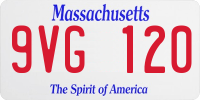 MA license plate 9VG120