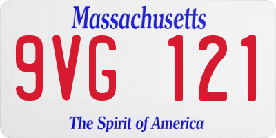 MA license plate 9VG121